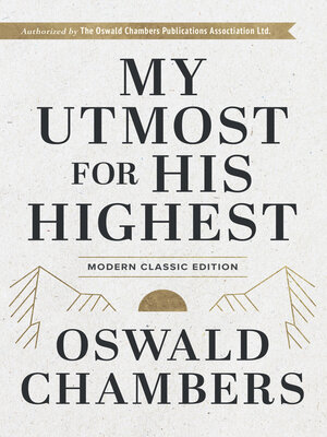 cover image of My Utmost for His Highest